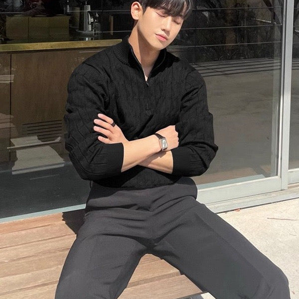 GWANGJU Maglione con mezza zip
