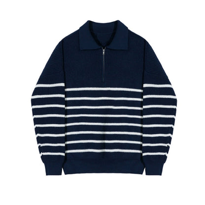 ANYANG - Maglione a mezza zip in maglia